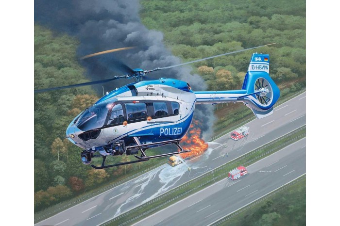 Plastic ModelKit vrtulník 04980 - H145 "Police" (1:32)