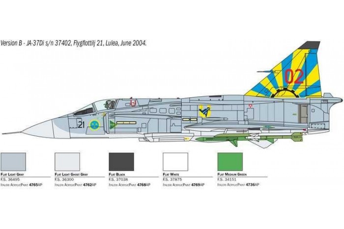 Model Kit letadlo 2785 -SAAB JA 37/AJ 37 VIGGEN (1:48)