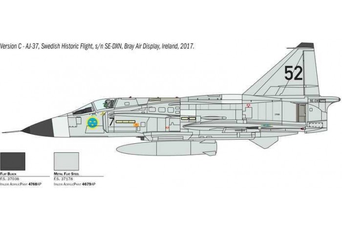 Model Kit letadlo 2785 -SAAB JA 37/AJ 37 VIGGEN (1:48)