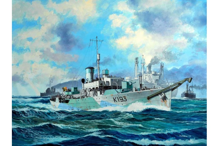 Plastic ModelKit loď 05158 - Flower Class Corvette HMS Buttercup (1:144)