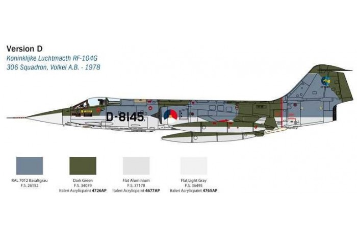 Model Kit letadlo 2514 - F-104 STARFIGHTER G/S - Upgraded Edition RF version  (1:32)