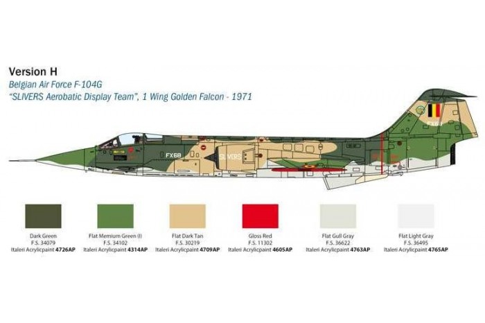 Model Kit letadlo 2514 - F-104 STARFIGHTER G/S - Upgraded Edition RF version  (1:32)