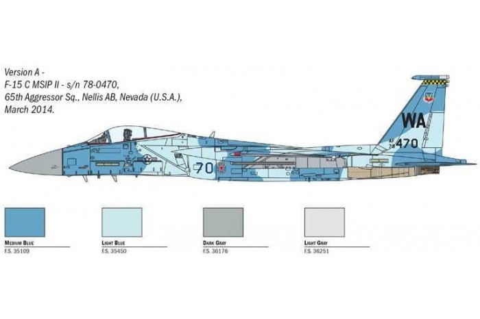 Model Kit letadlo 1415 - F-15C Eagle (1:72)