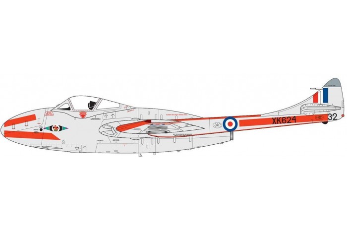 Classic Kit letadlo A02058A - deHavilland Vampire T.11 / J-28C (1:72)