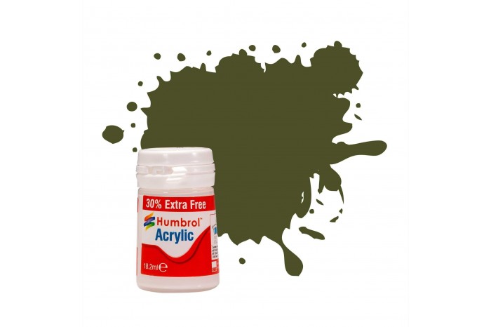 Humbrol barva akryl AB0155EP - No 155 Matt Olive Drab Matt (+ 30% navíc zdarma)