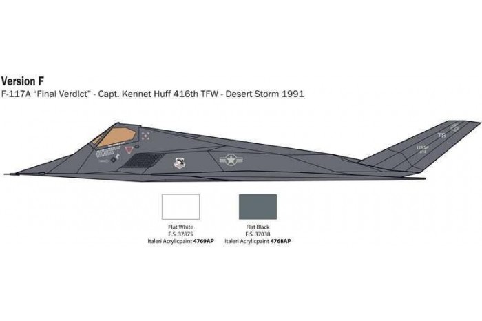 Model Kit letadlo 2750 - F-117A NIGHTHAWK (1:48)