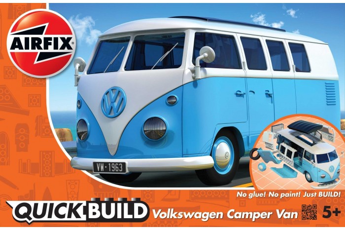 Quick Build auto J6024 - VW Camper Van - modrá