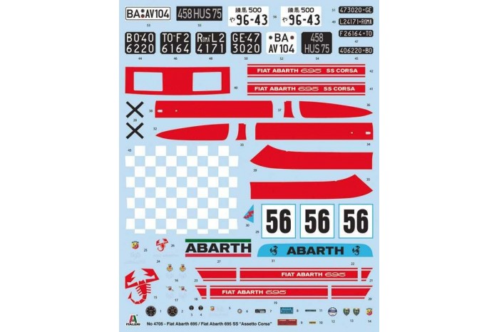 Model Kit auto 4705 - FIAT Abarth 695SS/Assetto Corsa (1:12)