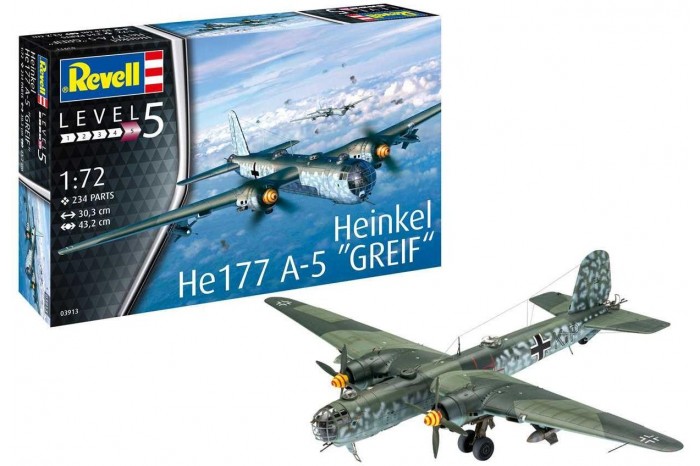 Plastic ModelKit letadlo 03913 - Heinkel He177 A-5 Greif (1:72)