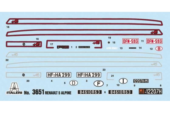 Model Kit auto 3651 - Renault 5 Alpine (1:24)
