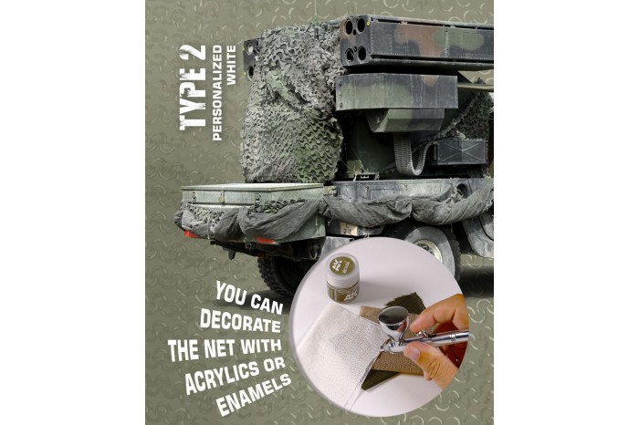 Bielá kamuflážná sieť, typ 2 (CAMOUFLAGE NET WHITE TYPE 2) - AK8063