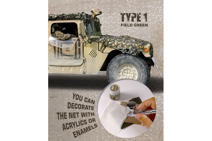 Poľná zelená kamuflážná sieť, typ 2 (CAMOUFLAGE NET FIELD GREEN TYPE 2) - AK8066