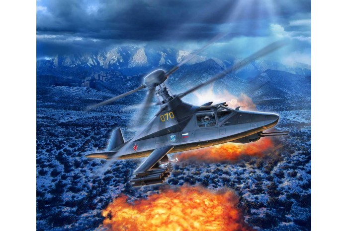 Plastic ModelKit vrtulník 03889 - Kamov Ka-58 Stealth (1:72)