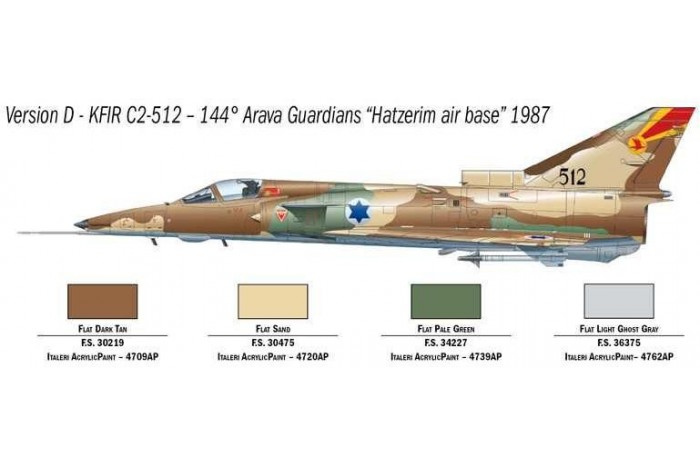 Model Kit letadlo 1408 - Kfir C.2 (1:72)