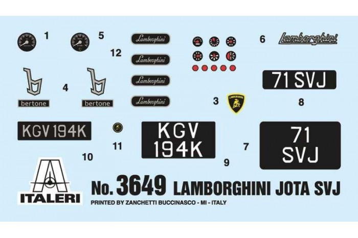 Model Kit auto 3649 - Lamborghini Miura Jota SVJ (1:24)