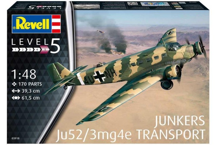 Plastic ModelKit letadlo 03918 - Junkers Ju52/3m Transport (1:48)