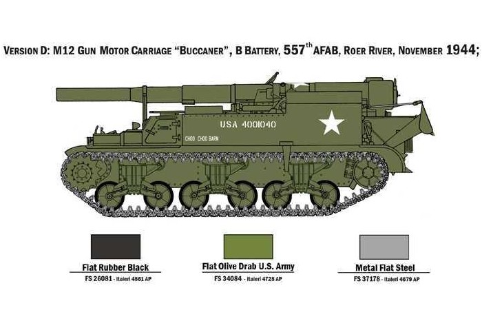 Model Kit tank 7076 - M12 Gun Motor Carriage (1:72)