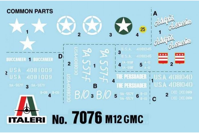 Model Kit tank 7076 - M12 Gun Motor Carriage (1:72)
