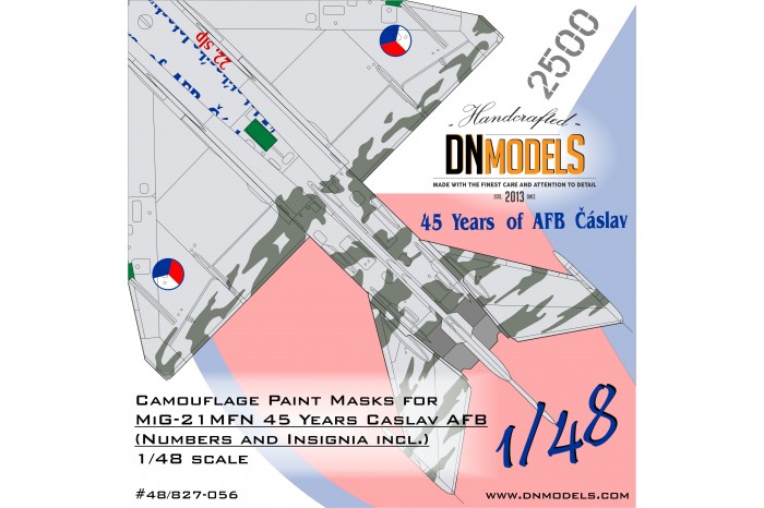 Mask set -  MiG-21MFN Caslav Air Base Czech Tiger Camouflage (1:48) - 48/827-056