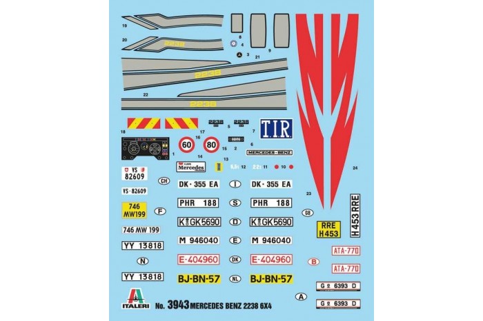 Model Kit truck 3943 - Mercedes-Benz 2238 6x4 (1:24)