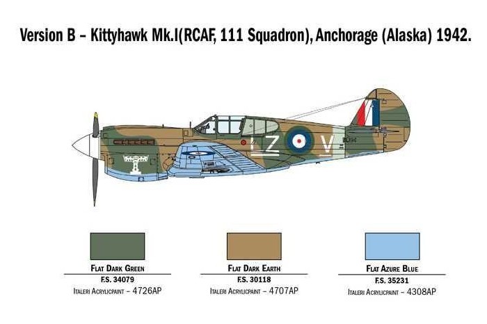 Model Kit letadlo 2795 - P-40E/K Kittyhawk (1:48)