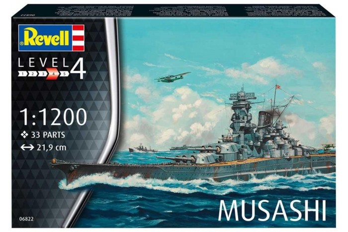 Plastic ModelKit loď 06822 - Musashi (1:1200)