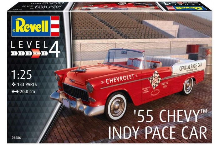 Plastic ModelKit auto 07686 - '55 Chevy Indy Pace Car (1:25)
