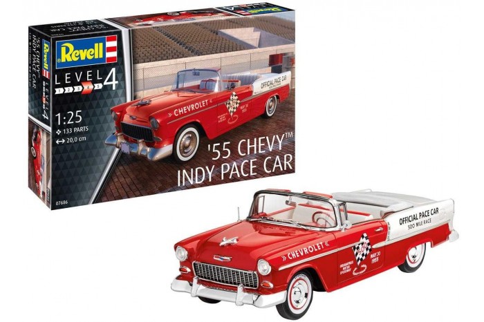 Plastic ModelKit auto 07686 - '55 Chevy Indy Pace Car (1:25)