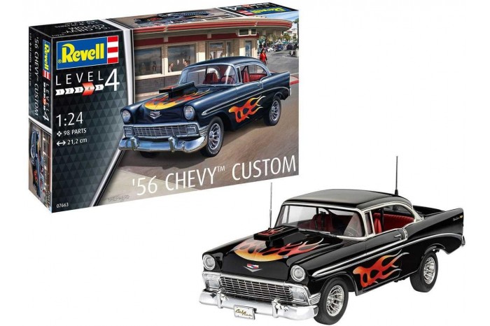 ModelSet auto 67663 - '56 Chevy Customs (1:24)