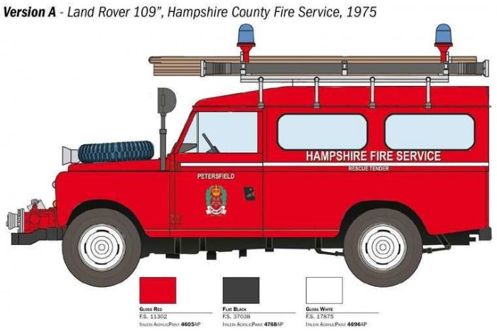 Model Kit auto 3660 - Land Rover Fire Truck (1:24)