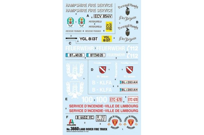 Model Kit auto 3660 - Land Rover Fire Truck (1:24)