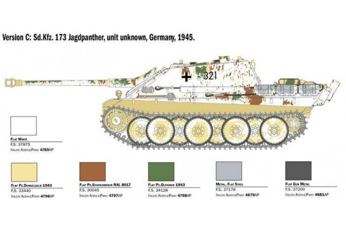 Model Kit tank 6564 - Sd. Kfz.173 Jagdpanther with crew (1:35)