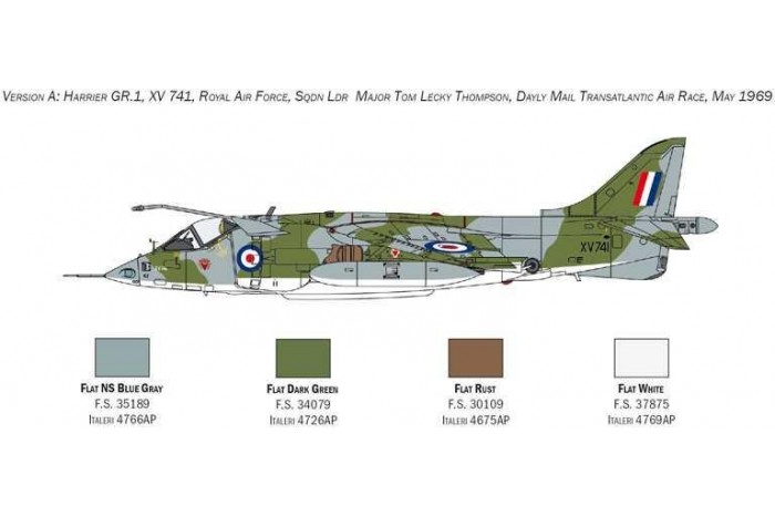 Model Kit letadlo 1435 - HARRIER GR.1 Transatlantic Air Race 50th Ann. (1:72)