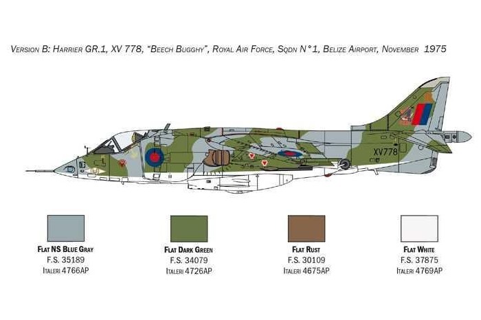 Model Kit letadlo 1435 - HARRIER GR.1 Transatlantic Air Race 50th Ann. (1:72)