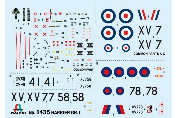 Model Kit letadlo 1435 - HARRIER GR.1 Transatlantic Air Race 50th Ann. (1:72)