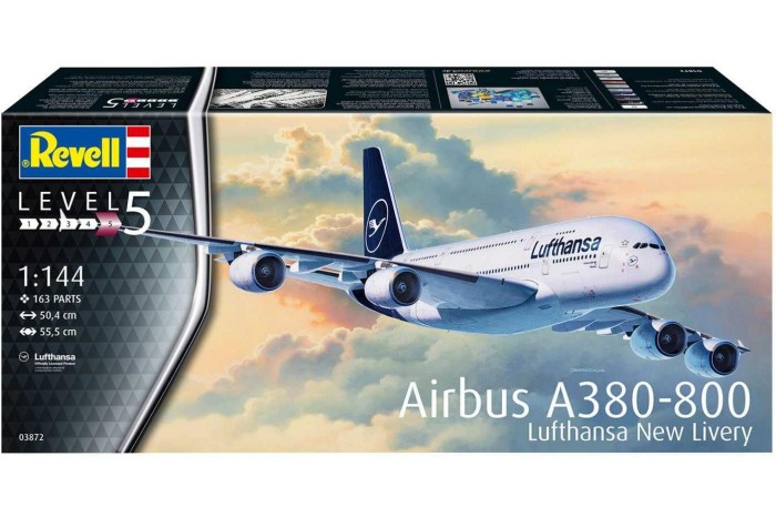 Plastic ModelKit letadlo 03872 - Airbus A380-800 Lufthansa New Livery (1:144)