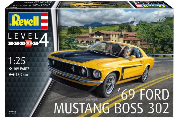 Plastic Modelkit auto 07025 - 1969 Boss 302 Mustang (1:25)