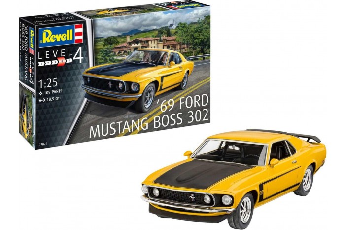 Plastic Modelkit auto 07025 - 1969 Boss 302 Mustang (1:25)