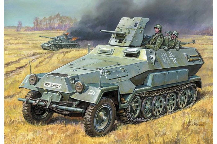 Model Kit tank 3588 - Sd.Kfz.251/10 w/3.7cm PAK (RR) (1:35)