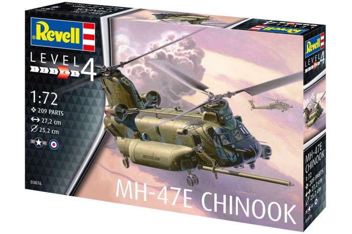 Plastic ModelKit vrtulník 03876 - MH-47 Chinook (1:72)