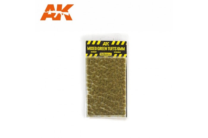 Mix zelených trsov (Mixed green Tufts) - 6mm - 8119