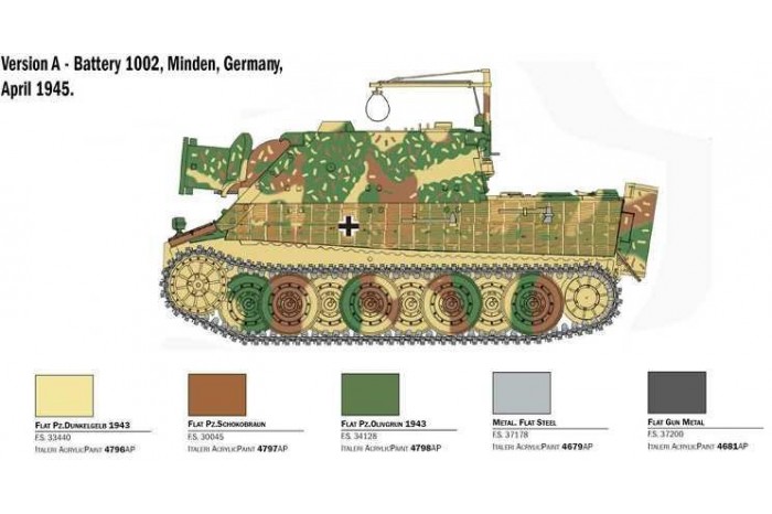 Model Kit military 6573 - 38 cm RW 61 auf STURMMORSER TIGER (1:35)