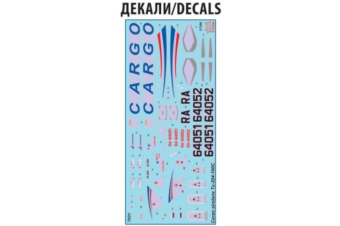 Model Kit letadlo 7031 - Tupolev TU 204-100 Cargo (1:144)