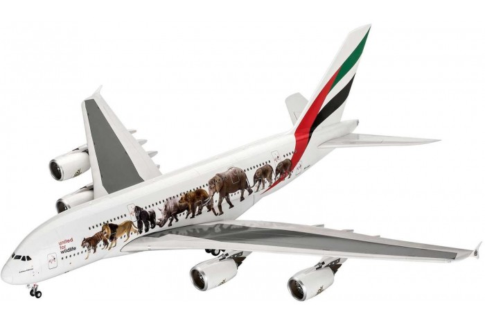 Plastic ModelKit letadlo 03882 - Airbus A380-800 Emirates "Wild Life" (1:144)