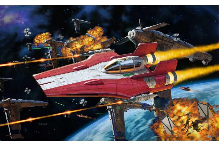 Build & Play SW 06770 - Resistance A-wing Fighter, red (světelné a zvukové efekty) (1:44)