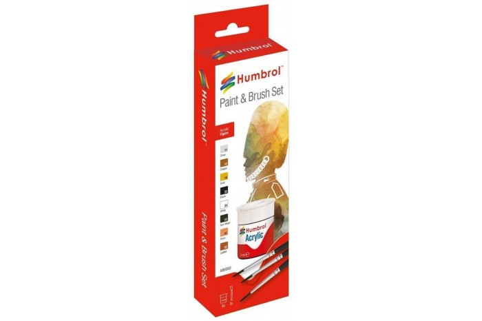 Humbrol sada akrylových barev a štětců AB9060 - Figure Painting