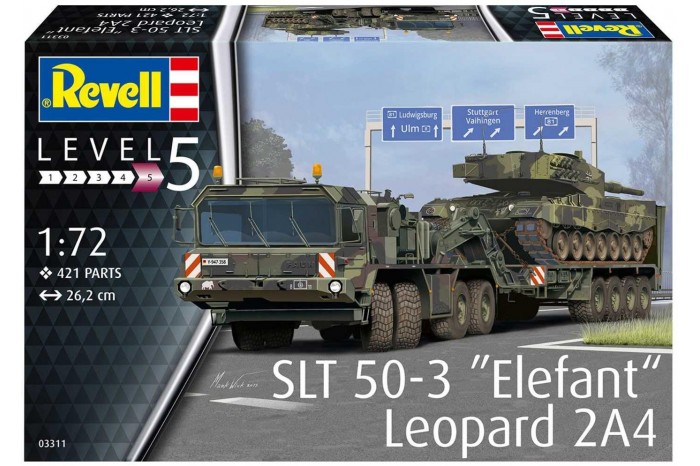 Plastic Modelkit military 03311 - SLT 50-3 "Elefant" + Leopard 2A4 (1:72)