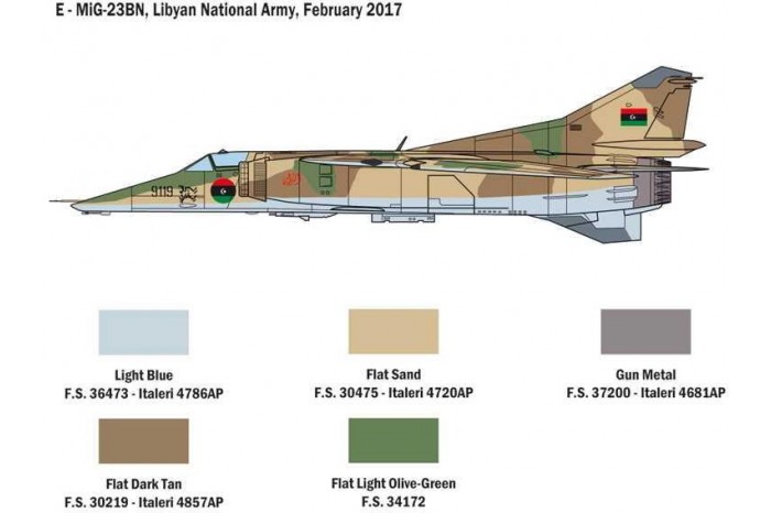 Model Kit letadlo 2798 - MiG-23 MF/BN Flogger (1:48)