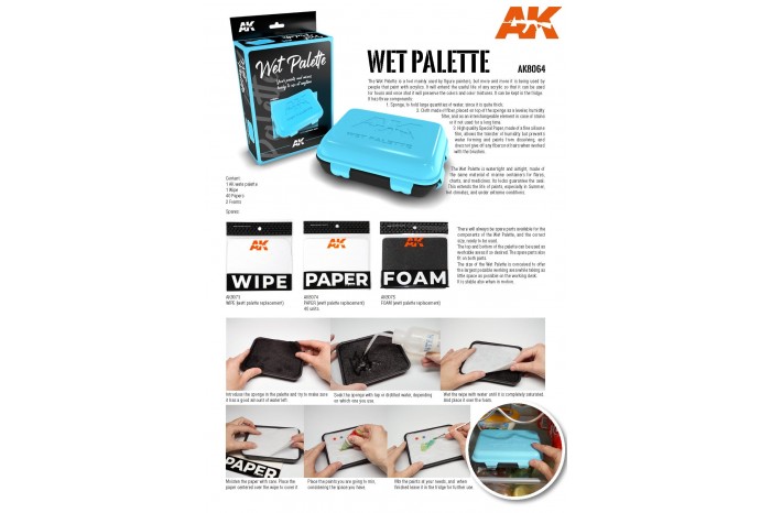 Paleta na barvy (Wet Pallete) - AK8064