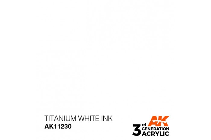 230: Titanium White Ink (17ml) - acryl